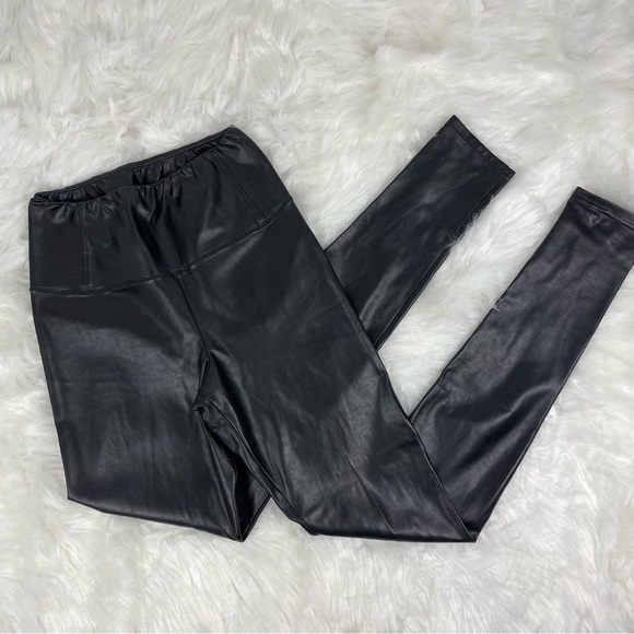 Aritzia Wilfred Free Daria Pant High-Waisted Vegan Leather Leggings Size Small - Picture 1 of 8